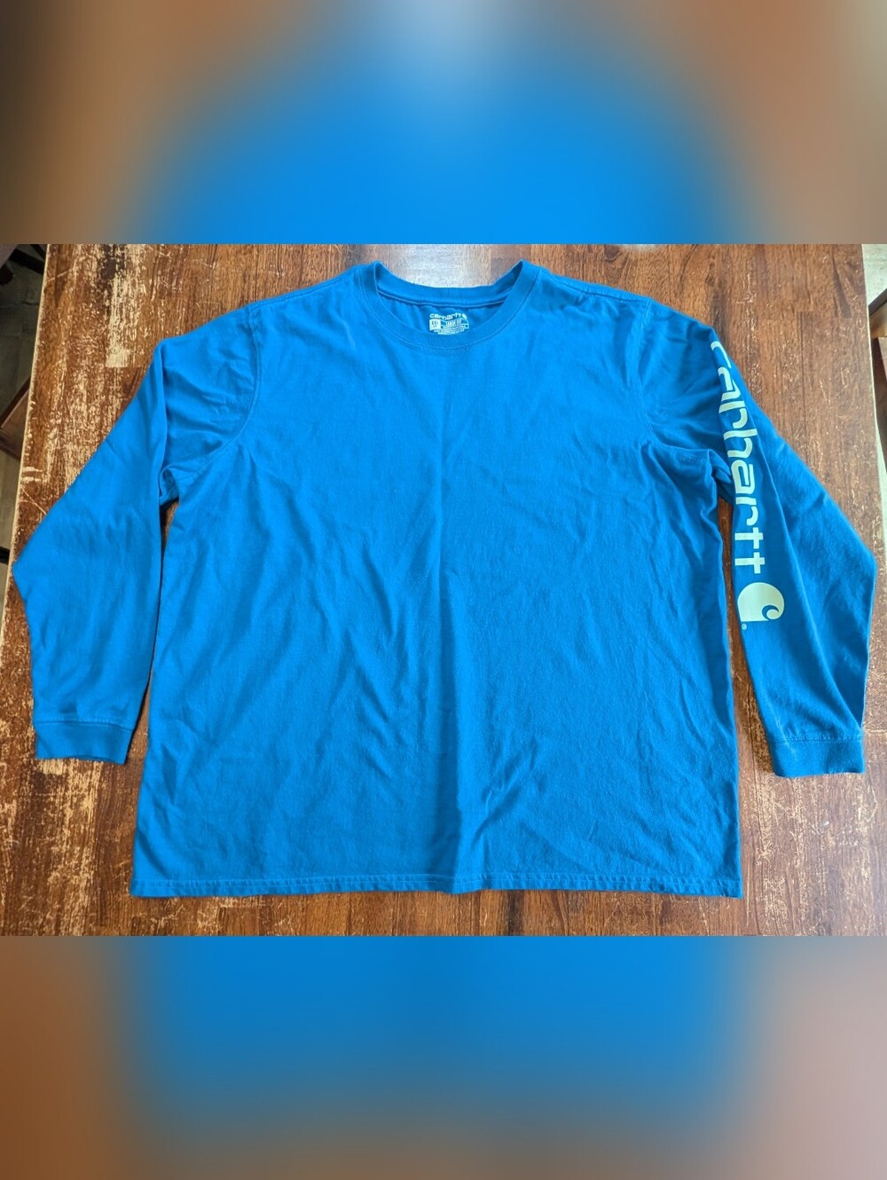 Carhartt Loose Fit Tshirt Long Sleeve Mens XXL Blue Big & Tall Casual Work Shirt